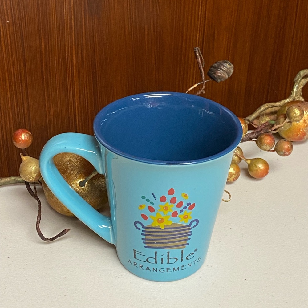 Edible Arrangements Turquoise Blue Ceramic Mug